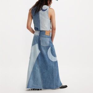 LEVIS PRIDE COLLECTION Patchwork Denim Maxi Skirt